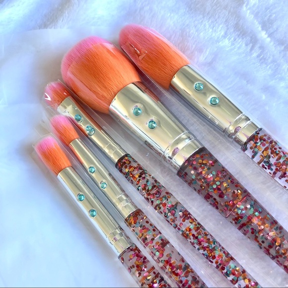 slmissglam💖 Rainbow Luxe 5 Piece Brush Set - Picture 3 of 4